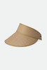 Brixton Women's Newport Straw Visor in Natural front view