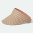 Brixton Women's Newport Straw Visor in Italian Clay detail