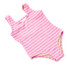 Shade Critters Girls' Stripe Crinkle One-Piece Swimsuit front view