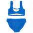Shade Critters Girls' Crinkle Bikini in Cobalt Blue