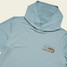 Howler Brothers Men's HB Tech Hoodie Pool Blue detail view
