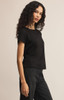 Z Supply Women's Modern Slub Tee in Black front view