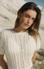 Z Supply Women's Ballast Crochet Sweater Top white campaign view
