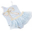 Shade Critters Girls' Bow Sequins One-Piece Tutu Swimsuit back view