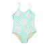 Shade Critters Girls' Daisy Sequins Stripe One-Piece Swimsuit back view