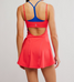 FP Movement Women's Baseline UV Tennis Dress in Grapefruit Combo back view