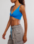 FP Movement Women's Never Better Twist Crop in Light Cobalt front view