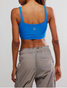 FP Movement Women's Never Better Twist Crop in Light Cobalt side view