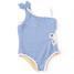 Shade Critters Girls' Ribbed Daisy One-Piece swimsuit back view