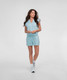 Southern Shirt Women's Astroknit V-Neck Short Sleeve Top Chambray detail
