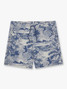 Fair Harbor Men's 5" Bungalow Trunks Silver Palms front lay