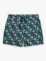 Fair Harbor Men's 5" Bungalow Trunks Navy Palm Tiles front lay