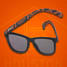 goodr Houston FC H-Town Hold It Down OG Sunglasses in Black/Amber side view