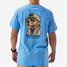 Burlebo Men's Mallard Camo Dog Tee Heather Periwinkle back view
