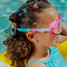 Bling2o Girls' Enchanted Shoreline Swim Goggles in Shimmer Seashell strap detail