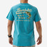Burlebo Men's Baits and Rigs Tee in Heather Cyan graphic detail