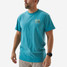 Burlebo Men's Baits and Rigs Tee in Heather Cyan model wear