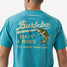 Burlebo Men's Baits and Rigs Tee in Heather Cyan back view
