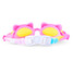 Bling2o Girls' Flexi Feline Swim Goggles in Plush Paw Pink strap detail