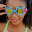 Bling2o Girls' Flexi Feline Swim Goggles in Pouncy Blue back view