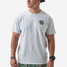 Burlebo Men's Camo Mallard Duck Tee in Heather Grey model wear