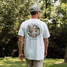 Burlebo Men's Camo Mallard Duck Tee in Heather Grey detail shot