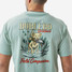 Burlebo Men's Field Companion Tee in Heather Sage back view