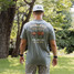 Burlebo Men's Cattle Ranch Tee in Dark Heather Grey detail view