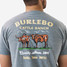 Burlebo Men's Cattle Ranch Tee in Dark Heather Grey back view