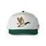 Burlebo Flying Duck Snapback Hat Cream and Green detail view