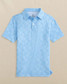 Southern Tide Boys' Driver Beach Palms Printed Performance Polo in Ocean Channel detail view