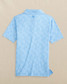 Southern Tide Boys' Driver Beach Palms Printed Performance Polo in Ocean Channel front view