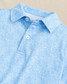 Southern Tide Boys' Driver Beach Palms Printed Performance Polo in Ocean Channel side view