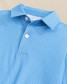 Southern Tide Boys' Driver Seaside Geo Printed Performance Polo in Blue Stream front view