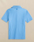 Southern Tide Boys' Driver Seaside Geo Printed Performance Polo in Blue Stream back view