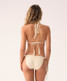 PQ Swim Women's Mila Tie Side Bikini Bottom cream detail view
