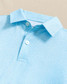 Southern Tide Boys' Driver Paradise Shores Printed Performance Polo in Tropical Breeze Blue detail view
