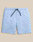 Southern Tide Boys' Gulf Haven Seersucker Stripe Maritime Swim Trunks in Blue Stream