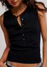 Free People Women's Jamie Henley Tank in Black