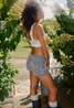 Free People Women's Favorite Find Bloomers Shorts in Black Combo detail view