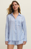 Z Supply Women's The Perfect Linen Striped Top in Blue Light