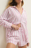 Z Supply Women's The Perfect Linen Striped Top in Spanish Rose