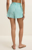 Z Supply Women's The Perfect Linen Striped Shorts in La Palma back view