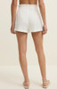 Z Supply Women's Emory Airy Gauze Shorts in White, back view