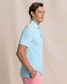 Southern Tide Men's Coastal Breeze Performance Polo in Tropical Breeze Blue back view