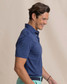 Southern Tide Men's Coastal Breeze Performance Polo in Nautical Blue detail view