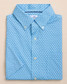 Southern Tide Men's Flower Garden Coastal Breeze Short Sleeve Sport Shirt Tropical Breeze Blue full body