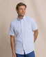 Southern Tide Men's Marina Seersucker Coastal Breeze® Short Sleeve Sport Shirt in Tropical Breeze Blue