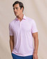 Southern Tide Men's Driver Dunes Edge Plaid Polo in Orchid Pink full view