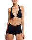 Free People Ginny Cinch Swim Shortie Black front view